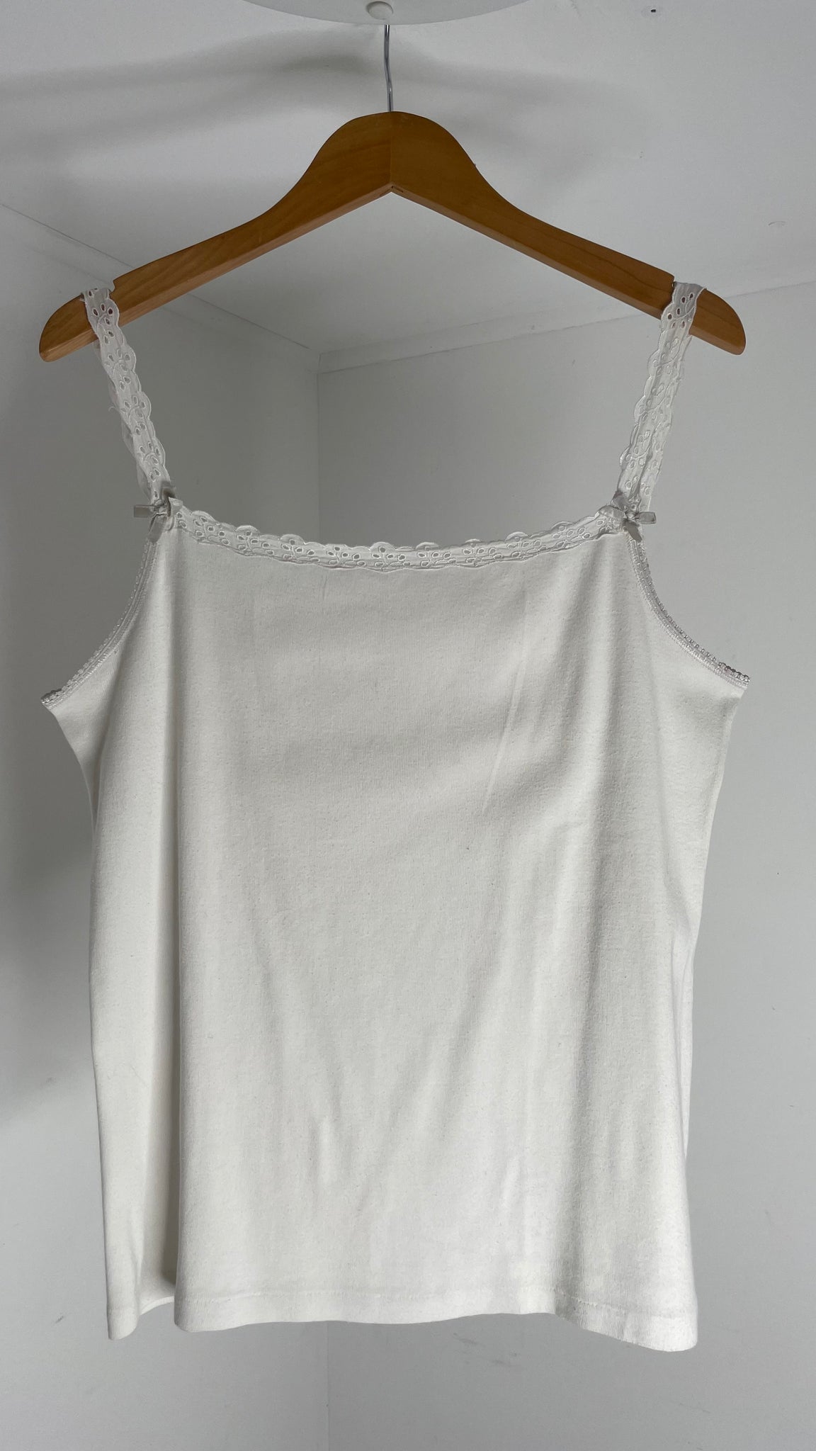 White Lace Tank Top L