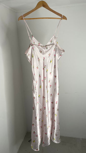 Floral Silk Maxi Dress XXL