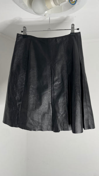 Blue Deep Leather Skirt M