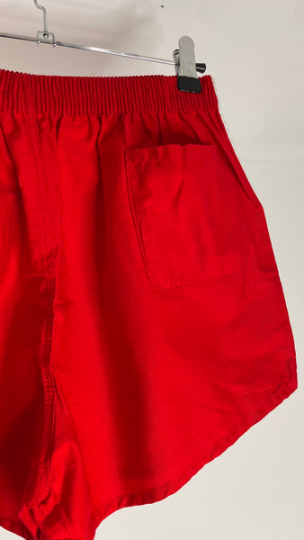 Red Cotton Shorts S