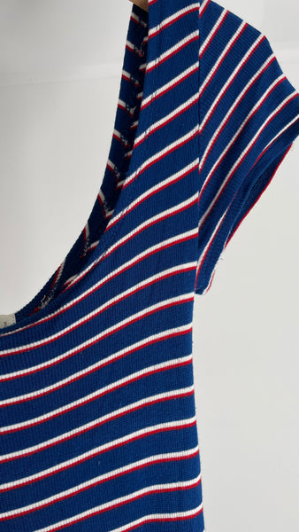 Stripes Scoop Top L