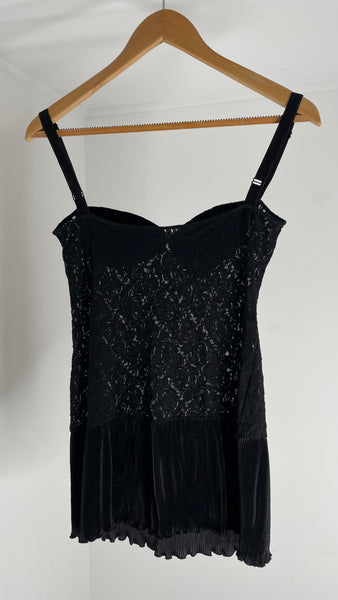 Pleat Lace Bustier Top L