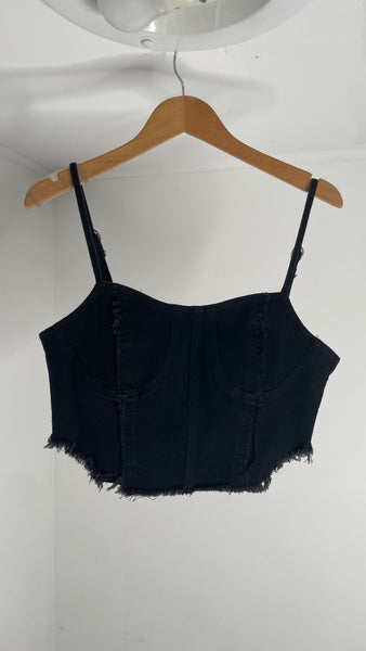 Denim Bra Top M