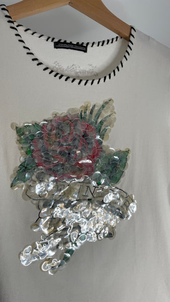 Sequin Rose Top M