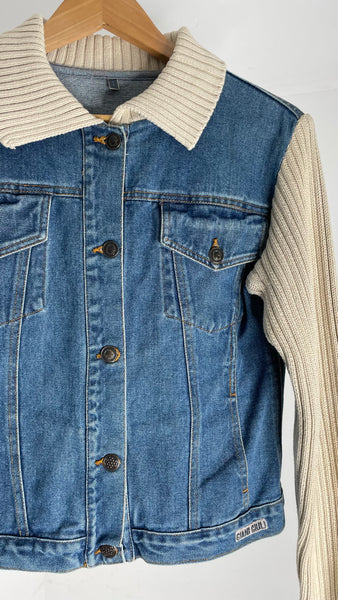 Ribbed Denim Jacket S