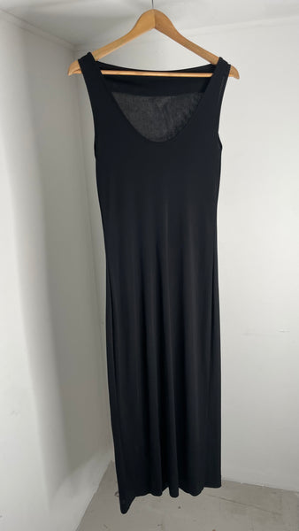 Black Nylon Maxi Dress M