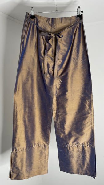 Iridescent Silk Pants M