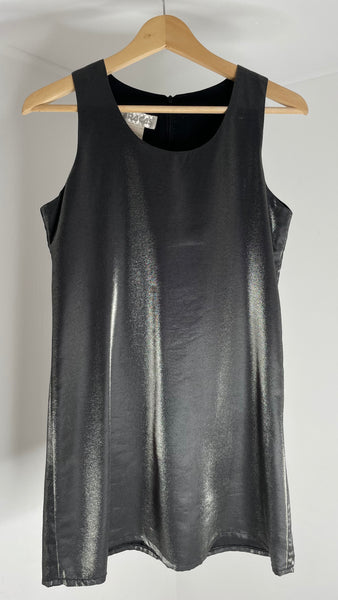 Silver Metallic Mini Dress M