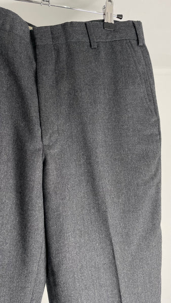 Grey Wool Trousers L