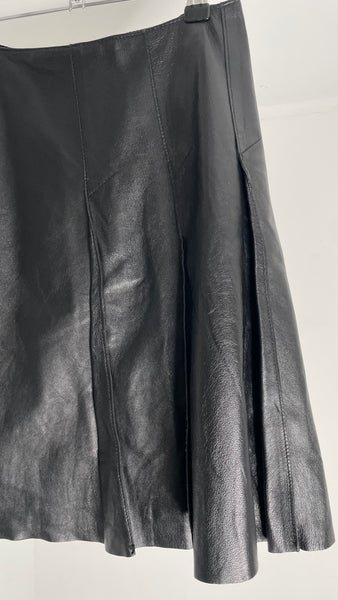 Blue Deep Leather Skirt M