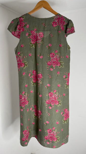 Green Lin Flowers Dress M