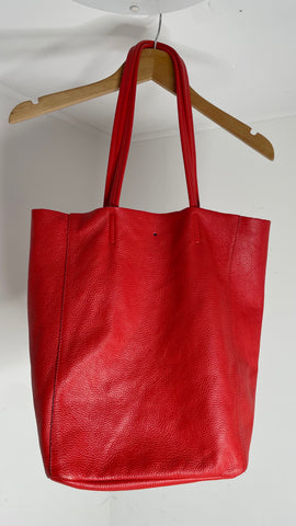 Light Red Leather Tote