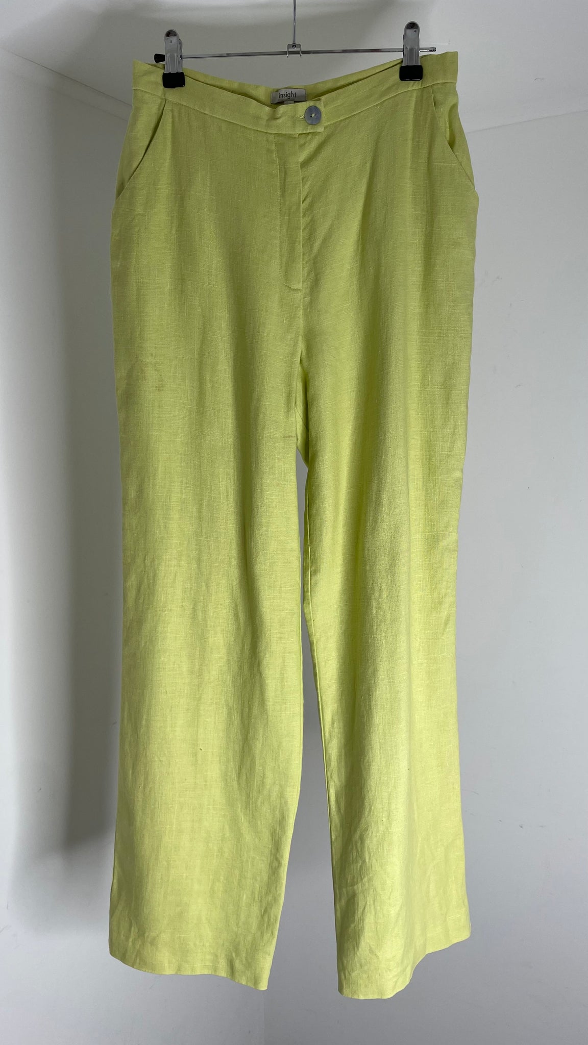 Lime Linen Pants EU38