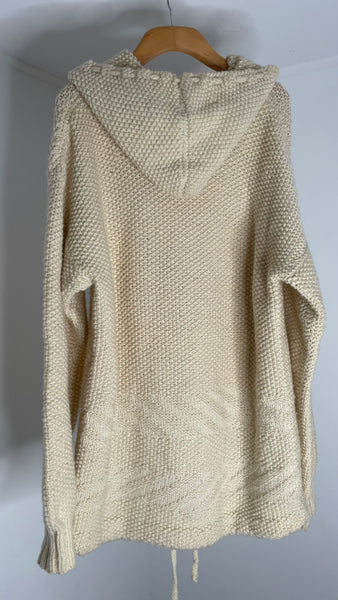 Cream Wool Hoodie XL