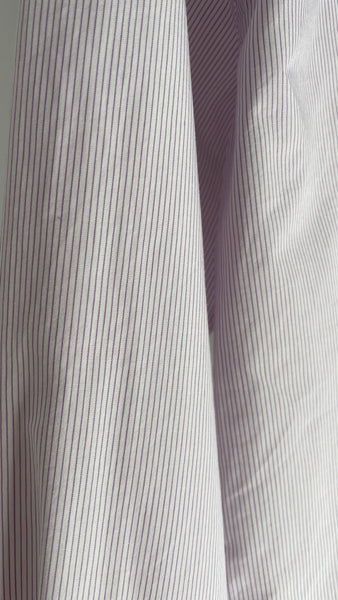 Purple Pinstripe Button Top XL