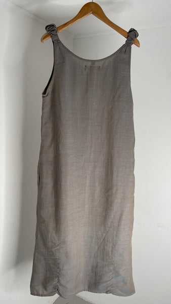 Ruched Ramie Dress M