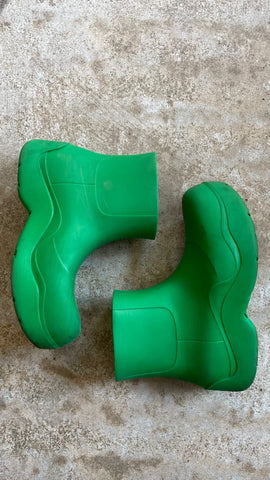 Bottega Veneta Green Puddle Boots 40