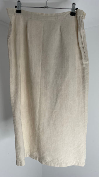 Beige Tube Lin Skirt M