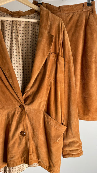 Caramel Suede Suit S/M