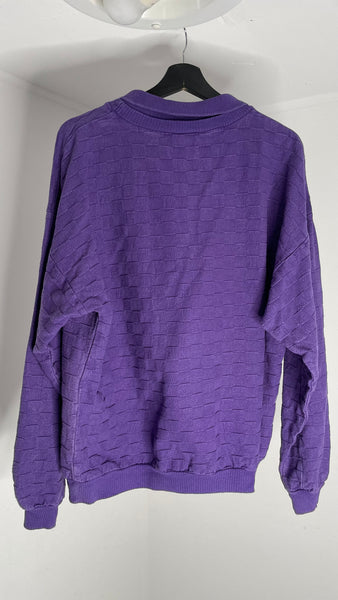 Purple Check Sweatshirt L