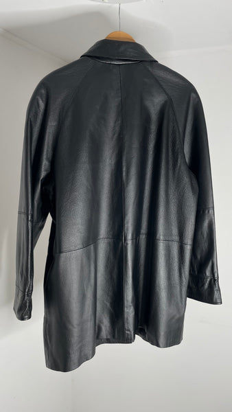 Dark Leather Jacket L