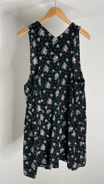 Floral Cord Dress L