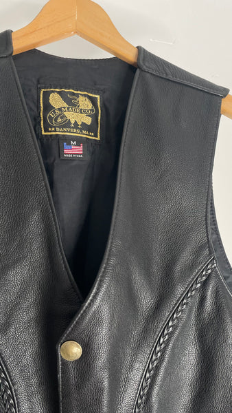 Biker Leather Vest M