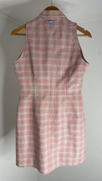 Plaid Cotton Dress M