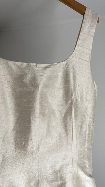 Nathalie Garçon Ivory Silk Dress FR40