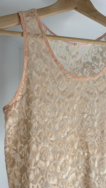 Pale Lace Tank Top M