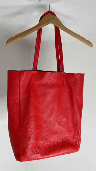 Light Red Leather Tote