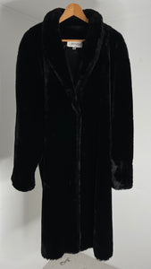 Blk Faux Fur Coat FR42