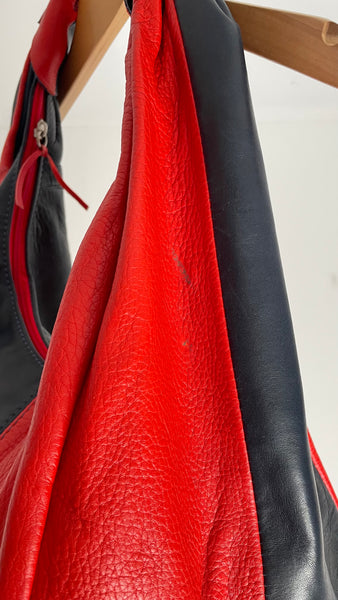 Navy Red Shoulder Bag