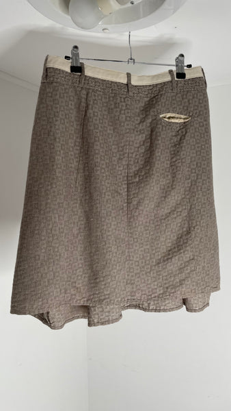 Full Beige Mid Skirt L