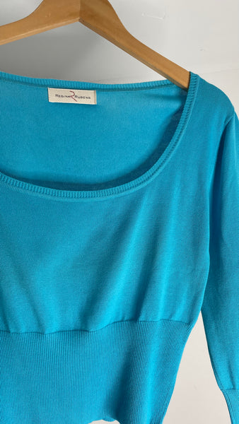 Turquoise Scoop Sweater M/L