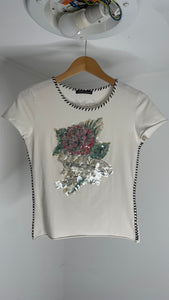 Sequin Rose Top M