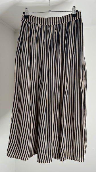 Silk Stripes Skirt M