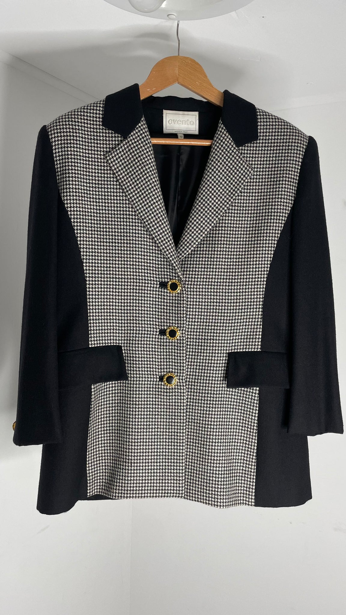 Gold Houndstooth Blazer IT48