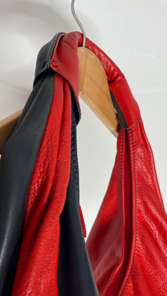 Navy Red Shoulder Bag