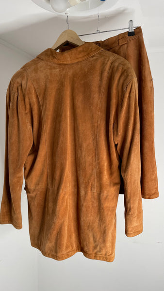 Caramel Suede Suit S/M