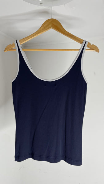 Navy Ribbed Tank M