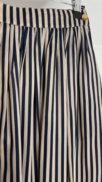 Silk Stripes Skirt M