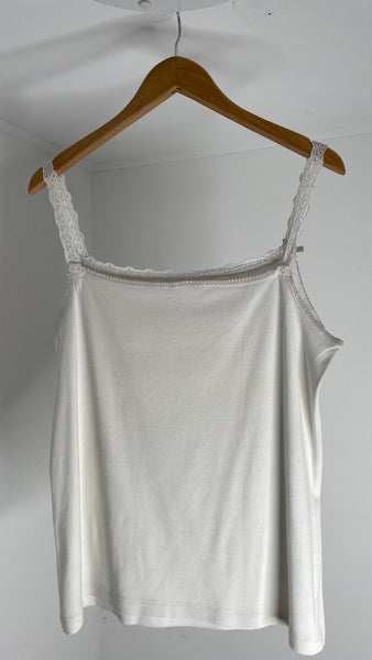 White Lace Tank Top L