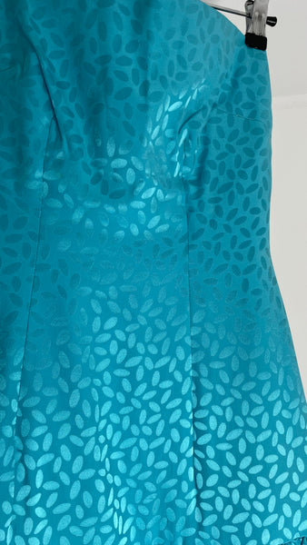 Aqua Silk Tube Dress M