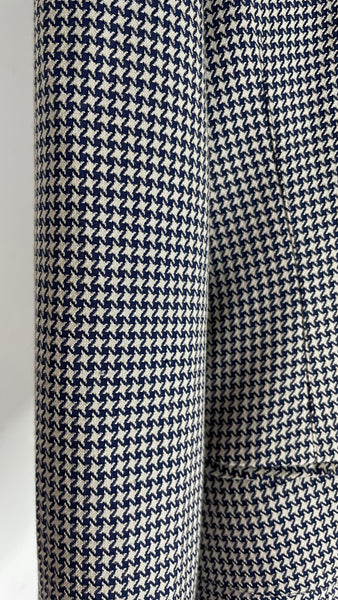 Navy Houndstooth Blazer L