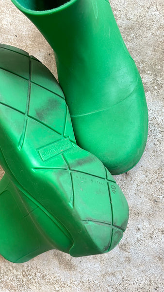 Bottega Veneta Green Puddle Boots 40