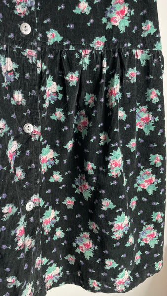 Floral Cord Dress L