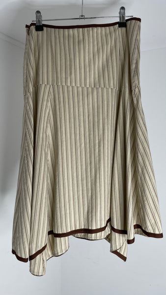 Brown Trim Skirt M