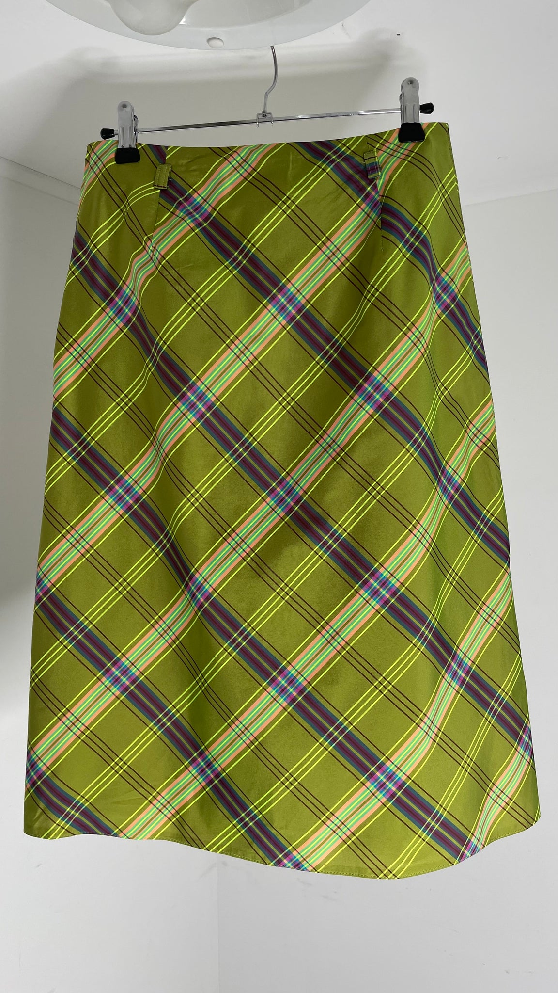 Moss Plaid Skirt S