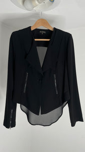 Black Sheer Blazer M